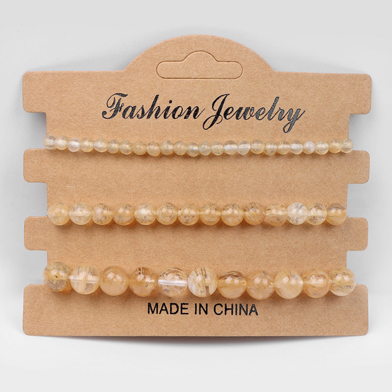 Wholesale 4mm6mm8mm Natural Stone Beads Bracelet