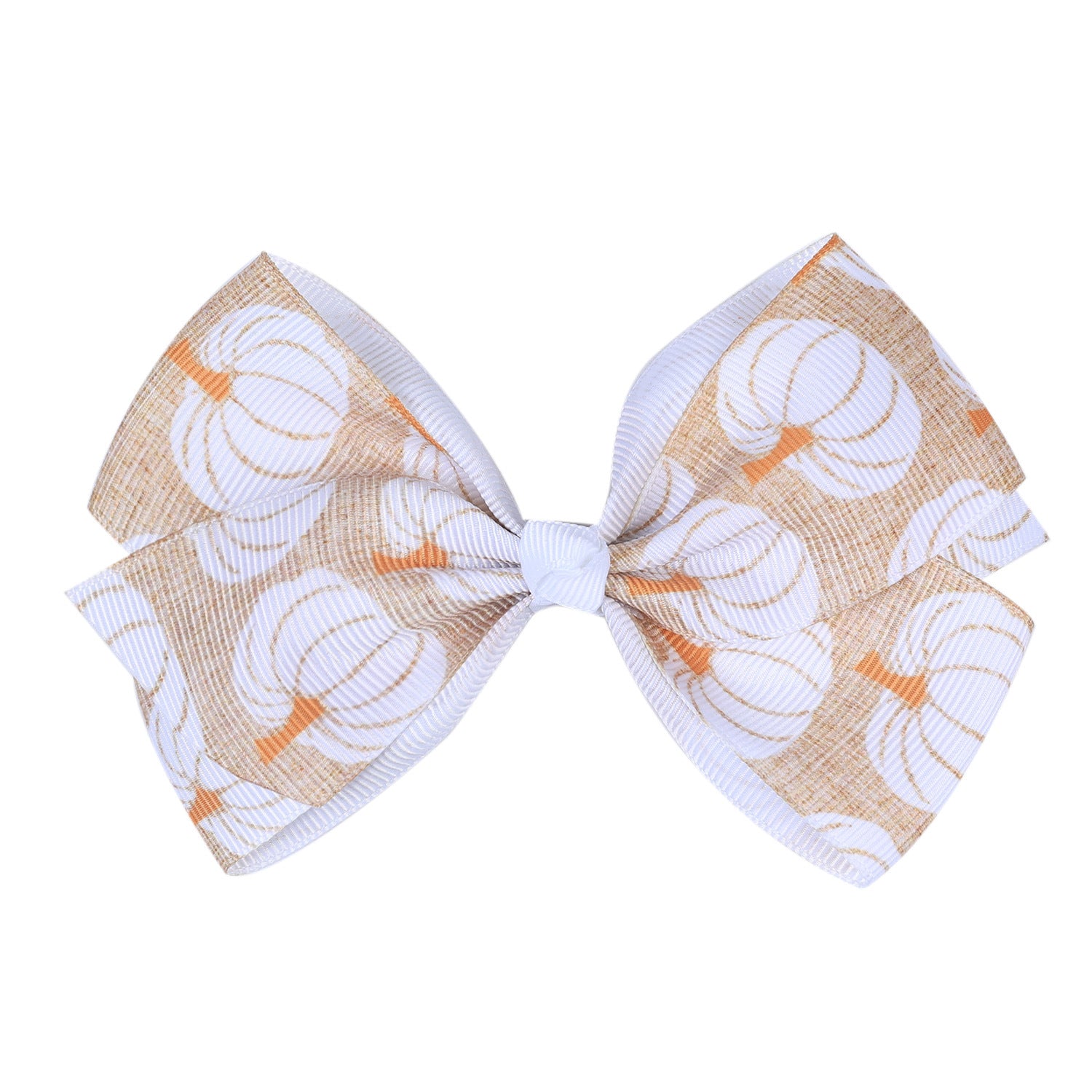 Wholesale Halloween Pumpkin Print Bow Hair Clip