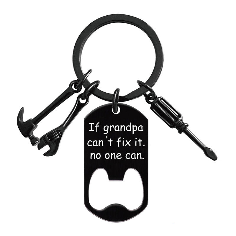 Wholesale Father's Day Gift Engraving Metal Keychain