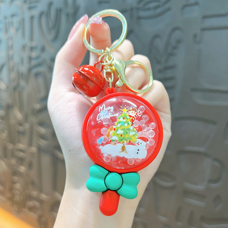 Wholesale Aromatherapy Christmas Fragrance Beads Santa Silicone Keychain