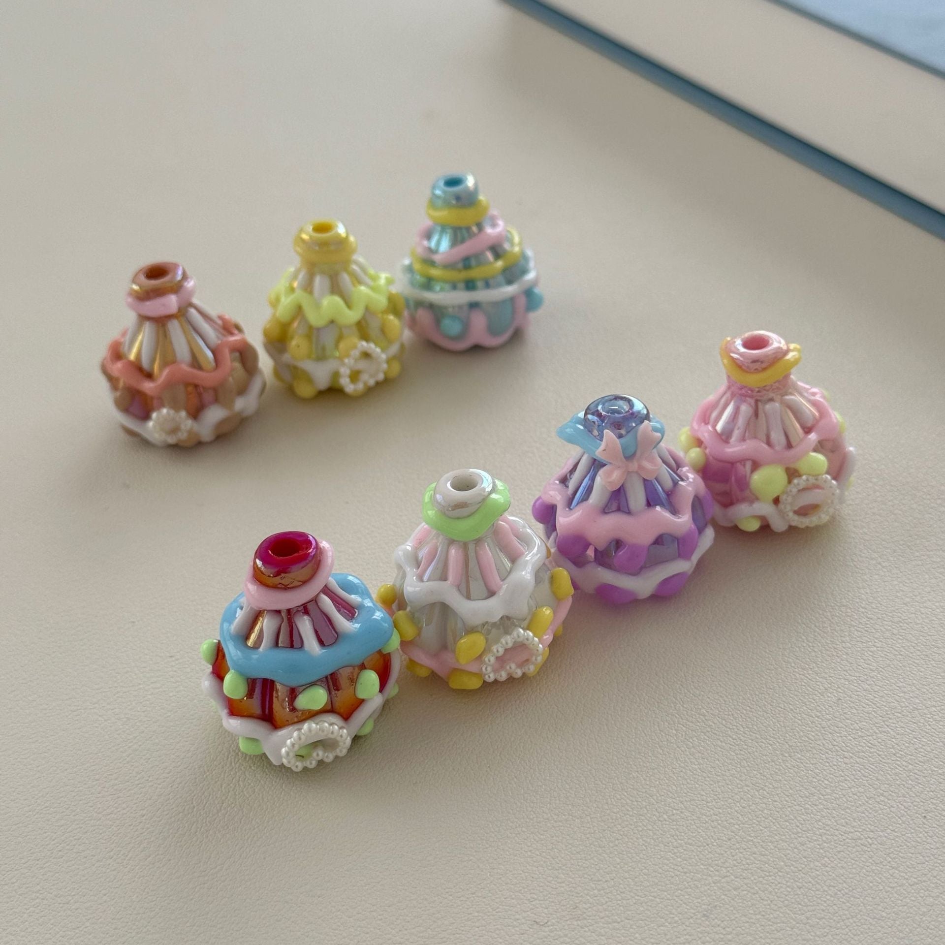 Wholesale 10PCS Hot Air Balloon Heavy Oil Hand Painted Beads Special Shaped Beads