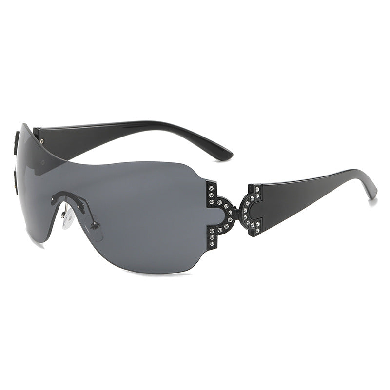 Wholesale Frameless Cutting Edge Diamond PC Sunglasses