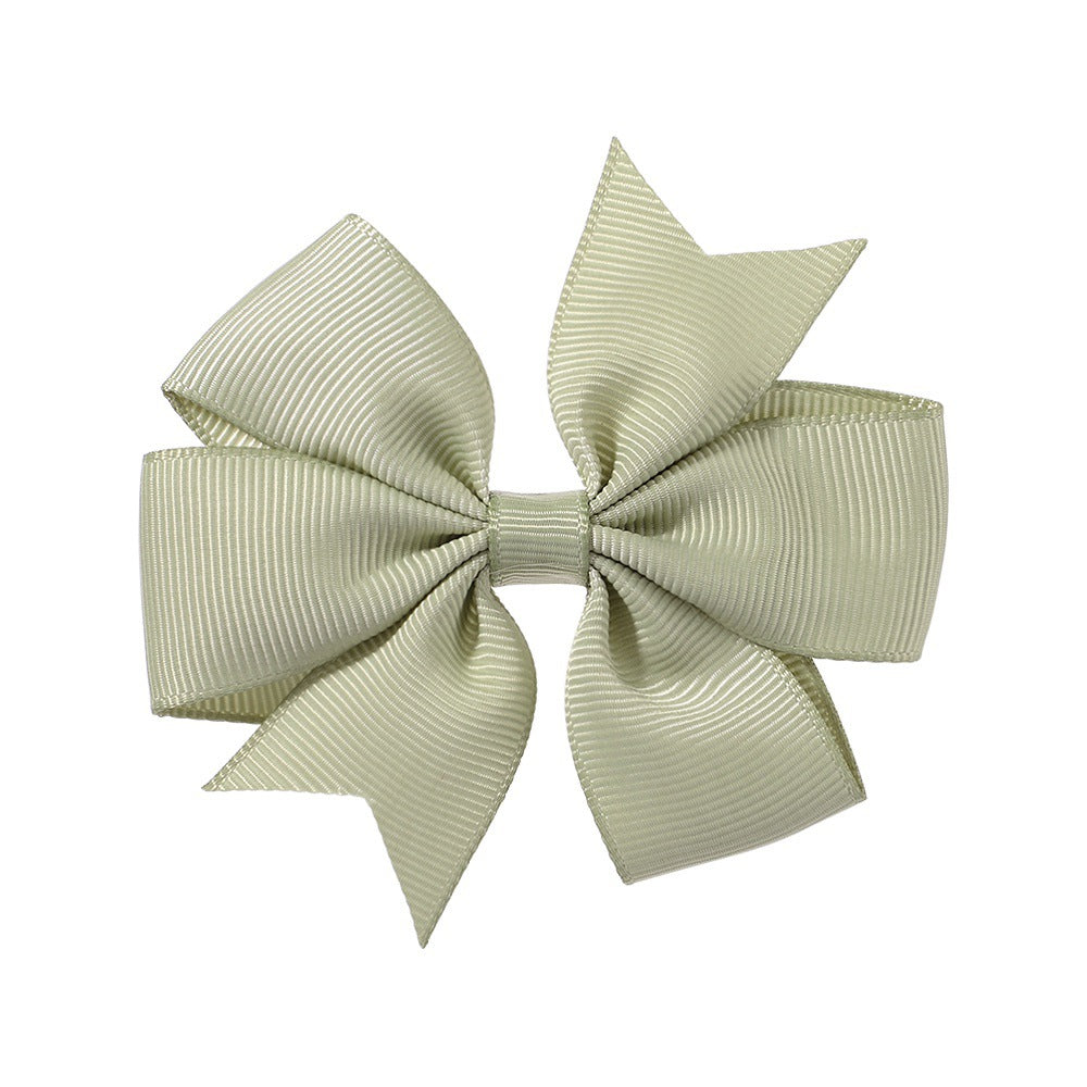 Wholesale 10pcs Handmade Baby Dovetail V Ribbed Ribbon Bow Hairpin
