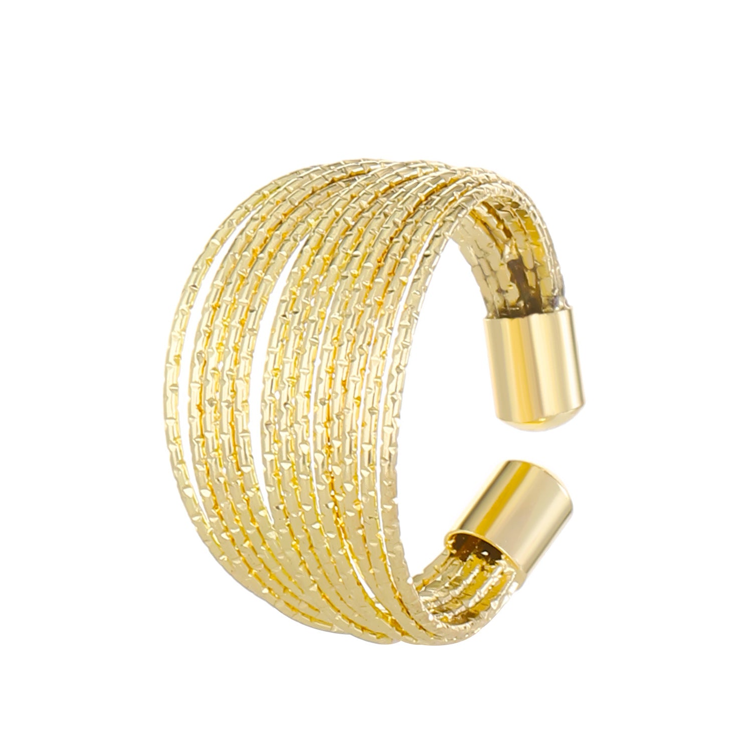 Wholesale Multilayer Open Alloy Ring