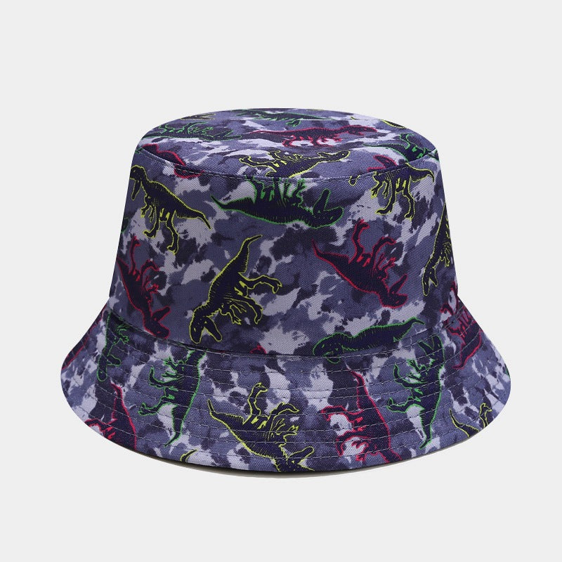 Wholesale Cotton Cartoon Dinosaur Pattern Bucket Hat