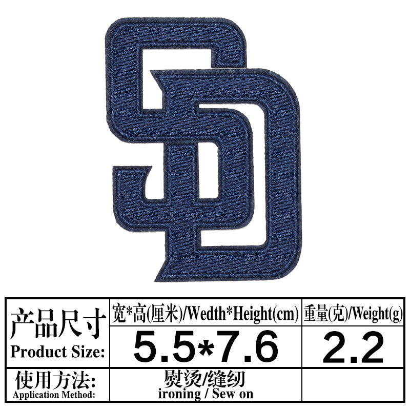 Wholesale  Embroidered Cloth Stickers Adhesive Back Sports Embroidered Cloth Stickers