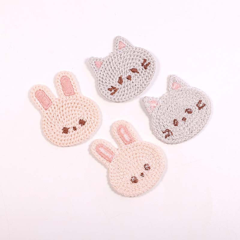 Wholesale 10pcs Cute Animal Head Cartoon Embroidery Patches