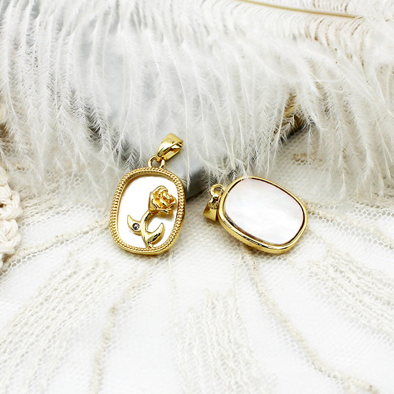 Wholesale Copper Rose Heart DIY Jewelry Accessories