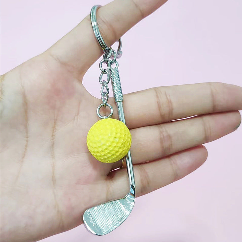 Wholesale Stainless steel golf creative keychain