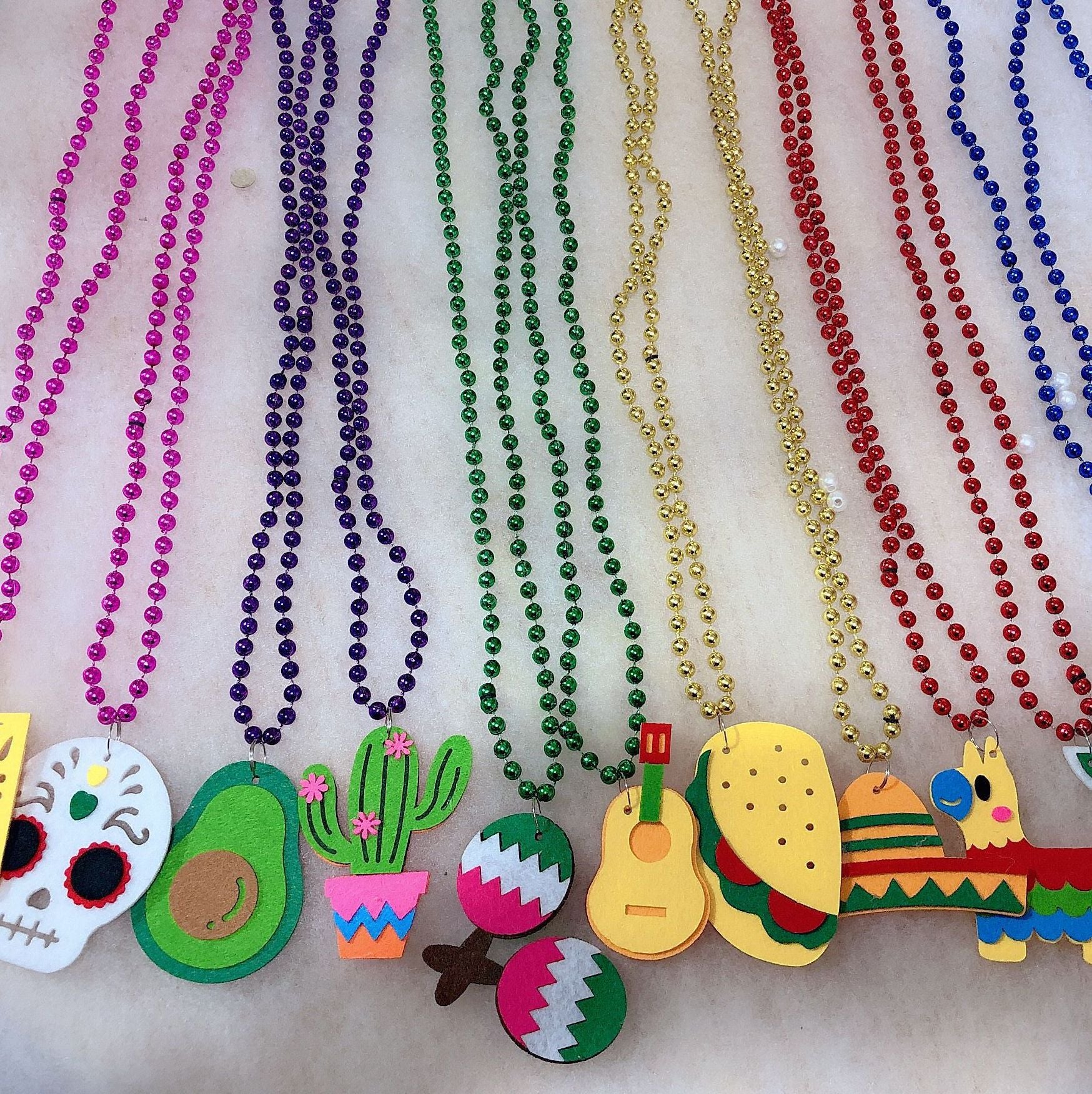 Wholesale 5PCS Mexican Carnival Party Necklaces