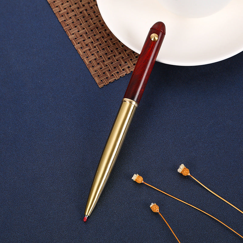 Wholesale Wooden Pen Body Brass Signature Pen
