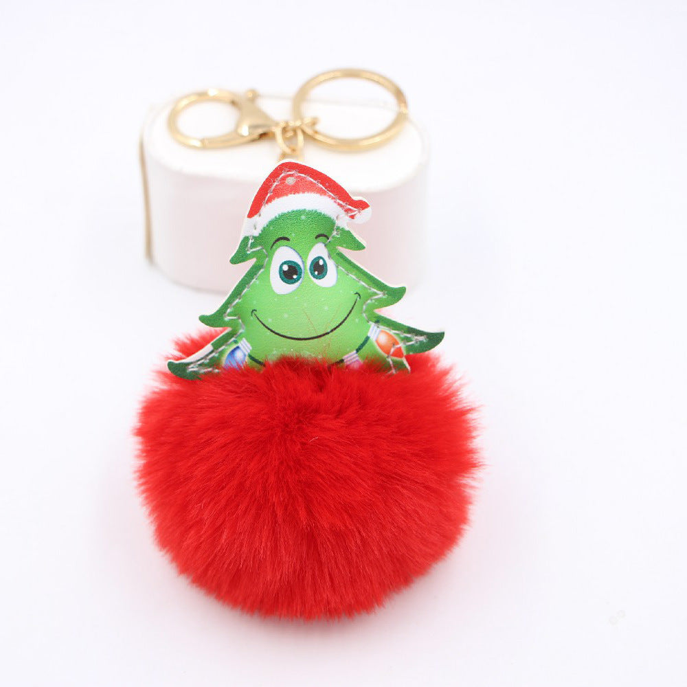 Wholesale Christmas Tree Plush Keychain