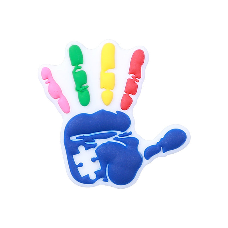 Wholesale 20PCS/PACK Rainbow Puzzle Silicone Beads