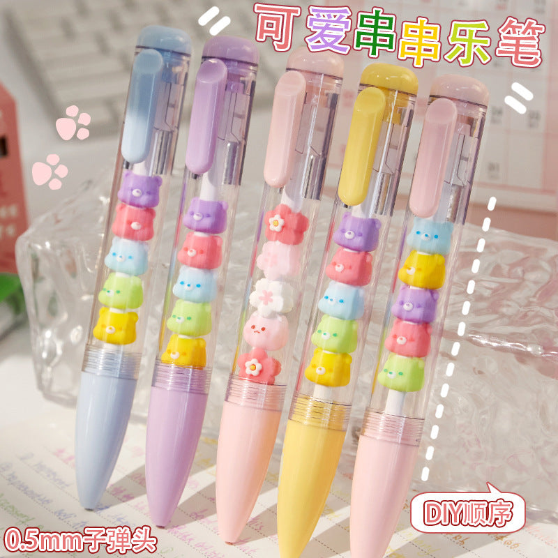 Wholesale DIY string gel pen black smooth ballpoint pen