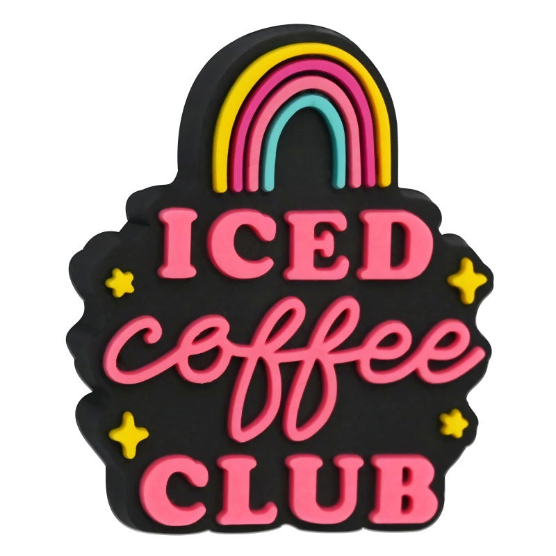 Wholesale  Random 100pcs  Coffee series PVC soft glue beaded DIY ballpoint pen