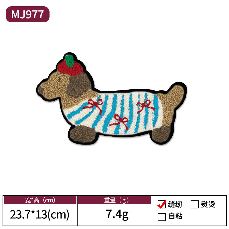 Wholesale Cartoon puppy towel embroidery patch