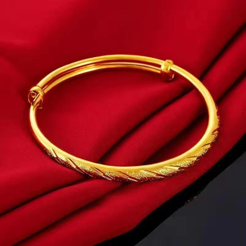 Wholesale Vietnam Shajin Round Belly Brass Glossy Gold Plated Bracelet