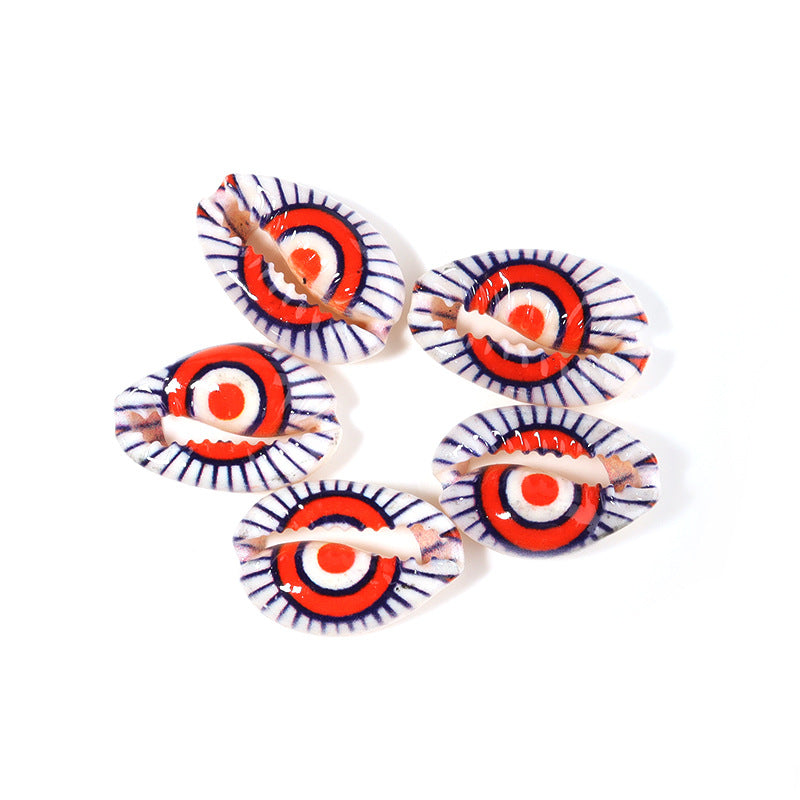 Al por mayor 20 piezas/paquete de caracol natural de concha pintada tortuga corta corta cuentas de concha