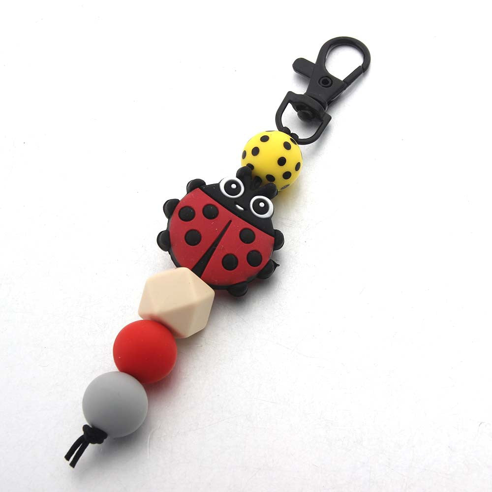 Wholesale Silicone DIY Bead Keychain Sloth Animal Cartoon Bag Pendant