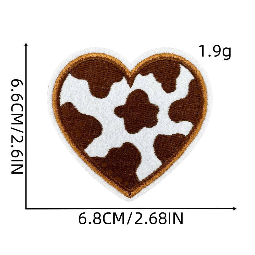 Wholesale Western Denim Embroidery Zhangzai Clothing Accessories Hot Melt Adhesive Non Stitching Large Pattern Cloth Patch FS