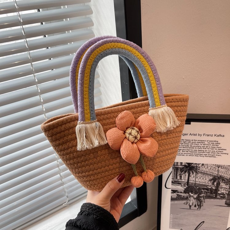 Wholesale Rainbow Woven Straw Bags