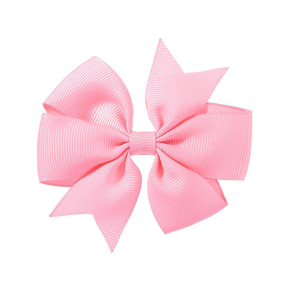 Wholesale 10pcs Handmade Baby Dovetail V Ribbed Ribbon Bow Hairpin