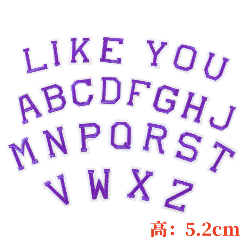 Wholesale A-Z alphabet embroidery patch
