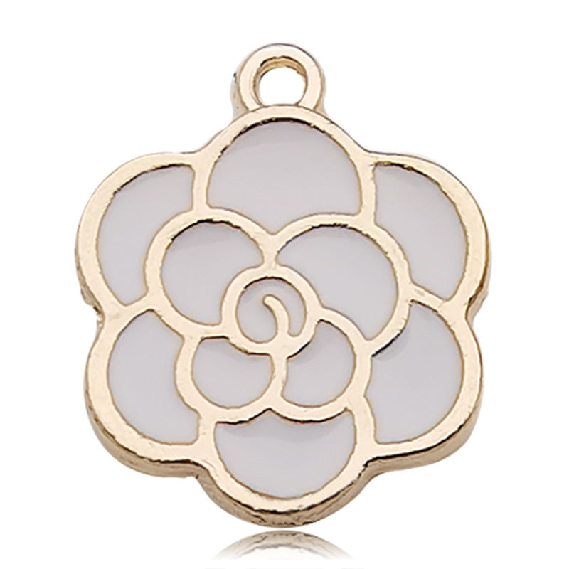 Wholesale Personalized Alloy Oil Dripping Pearl Eye Shadow Flower Perfume Bottle Diy Necklace Pendant Accessories