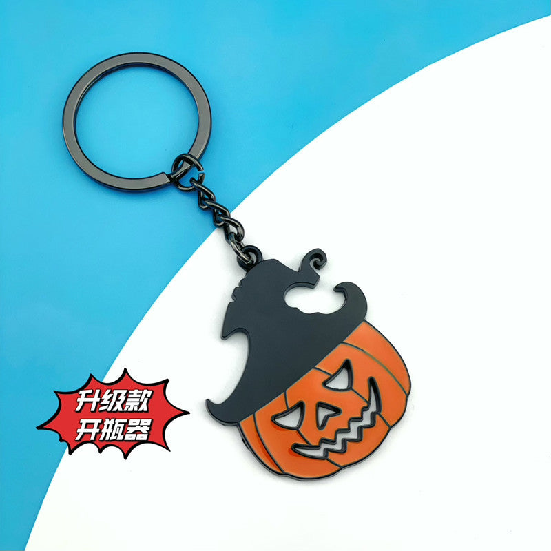 Wholesale Halloween Cartoon Skull Pumpkin Ghost Metal Keychain