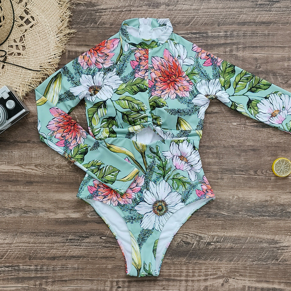Wholesale Fresh Long Sleeve Polyester Swimwear
