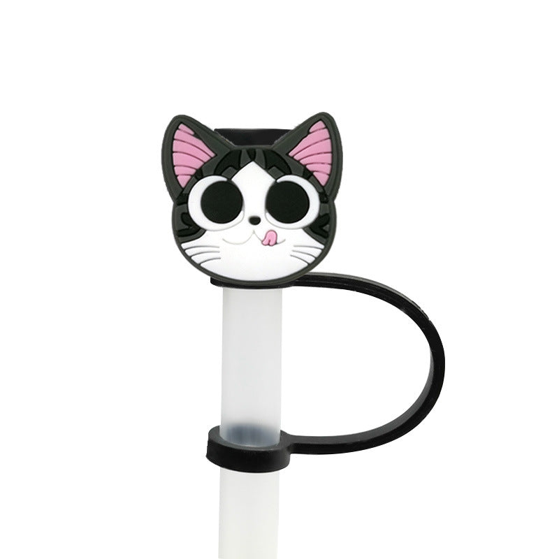 Wholesale 20PCS PVC Cute Animal Straw Tube Cap