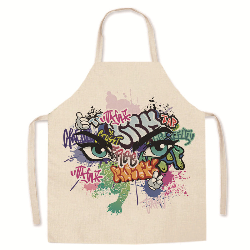 Wholesale Lipstick Red Lip Print Apron Fashion Encrypted Linen Apron