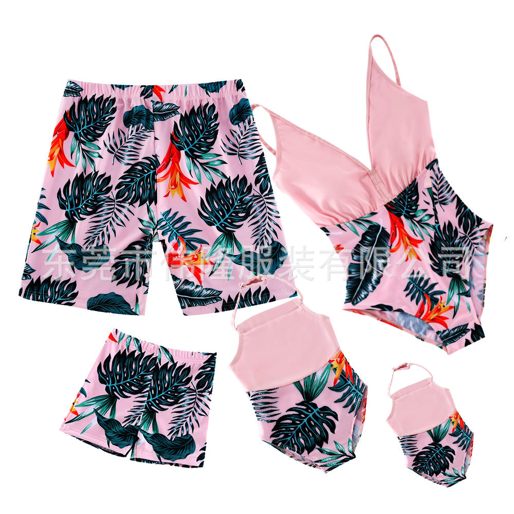 Wholesale's New Parent-child Quick Drying Polyester Swimwear