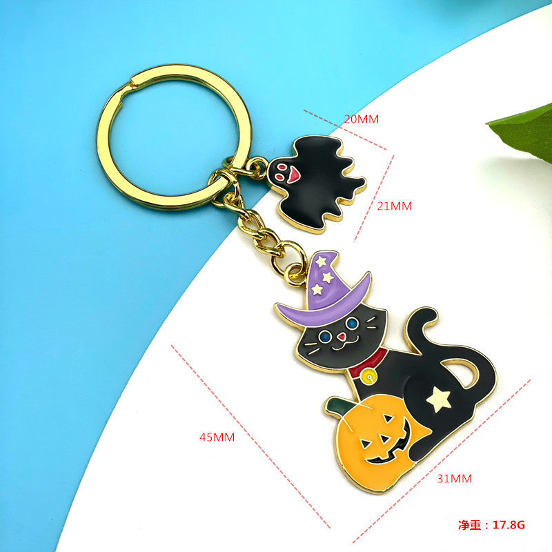 Wholesale Halloween Cartoon Skull Pumpkin Ghost Metal Keychain