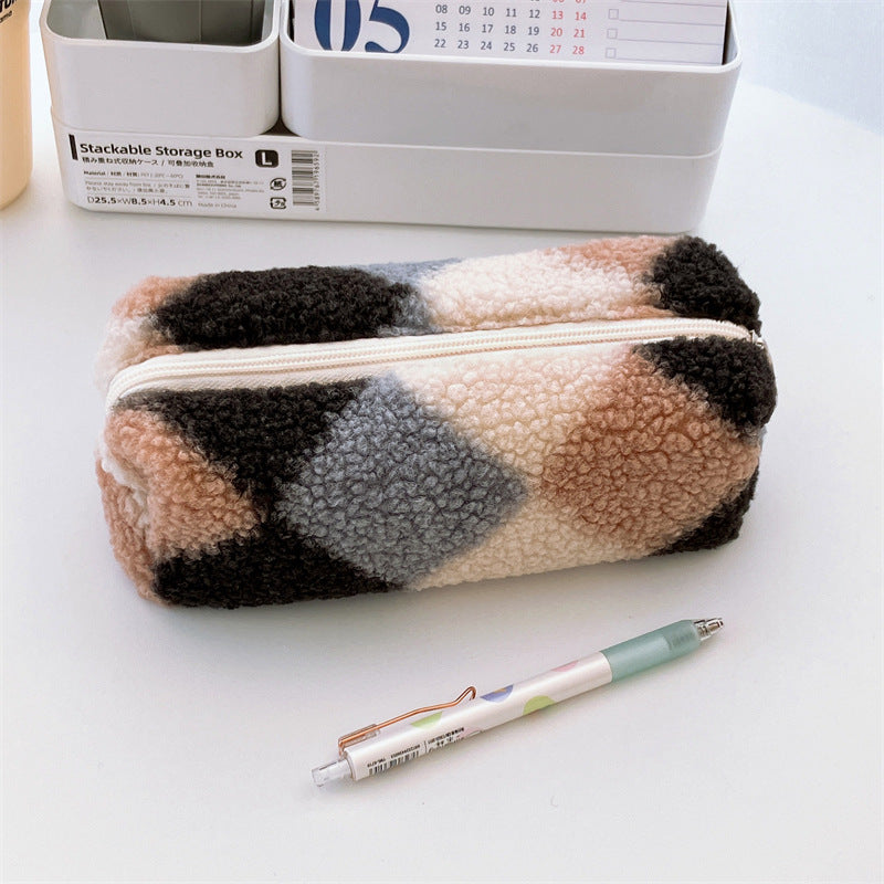 Wholesale Plush Large Capacity Storage Pencil Bag