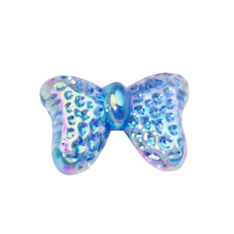 Wholesale 10PCS/PACK Glacier Bow Plated Colored Acrylic Beads