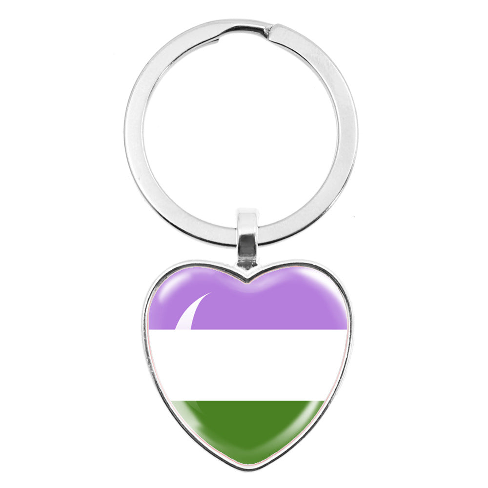 Wholesale LGBT Rainbow Love Metal Keychain
