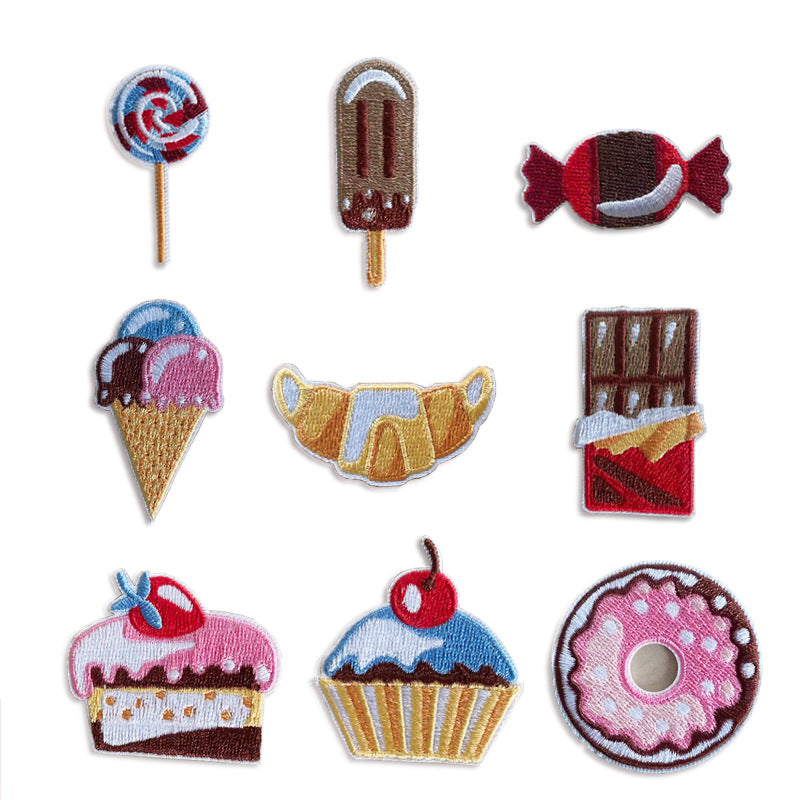 Wholesale ice cream cake embroidery patch FS