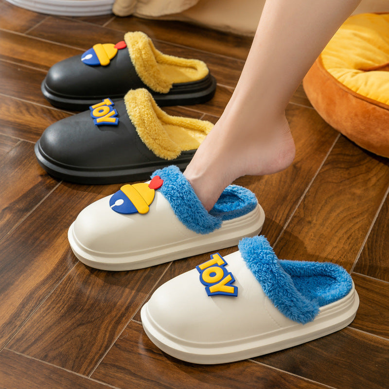 Wholesale Winter Indoor Home Thick Bottom Anti slip Warm Cute Hairy Cotton Winter Slippers