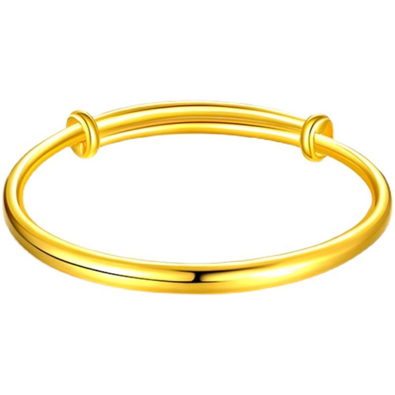 Wholesale Vietnam Shajin Round Belly Brass Glossy Gold Plated Bracelet