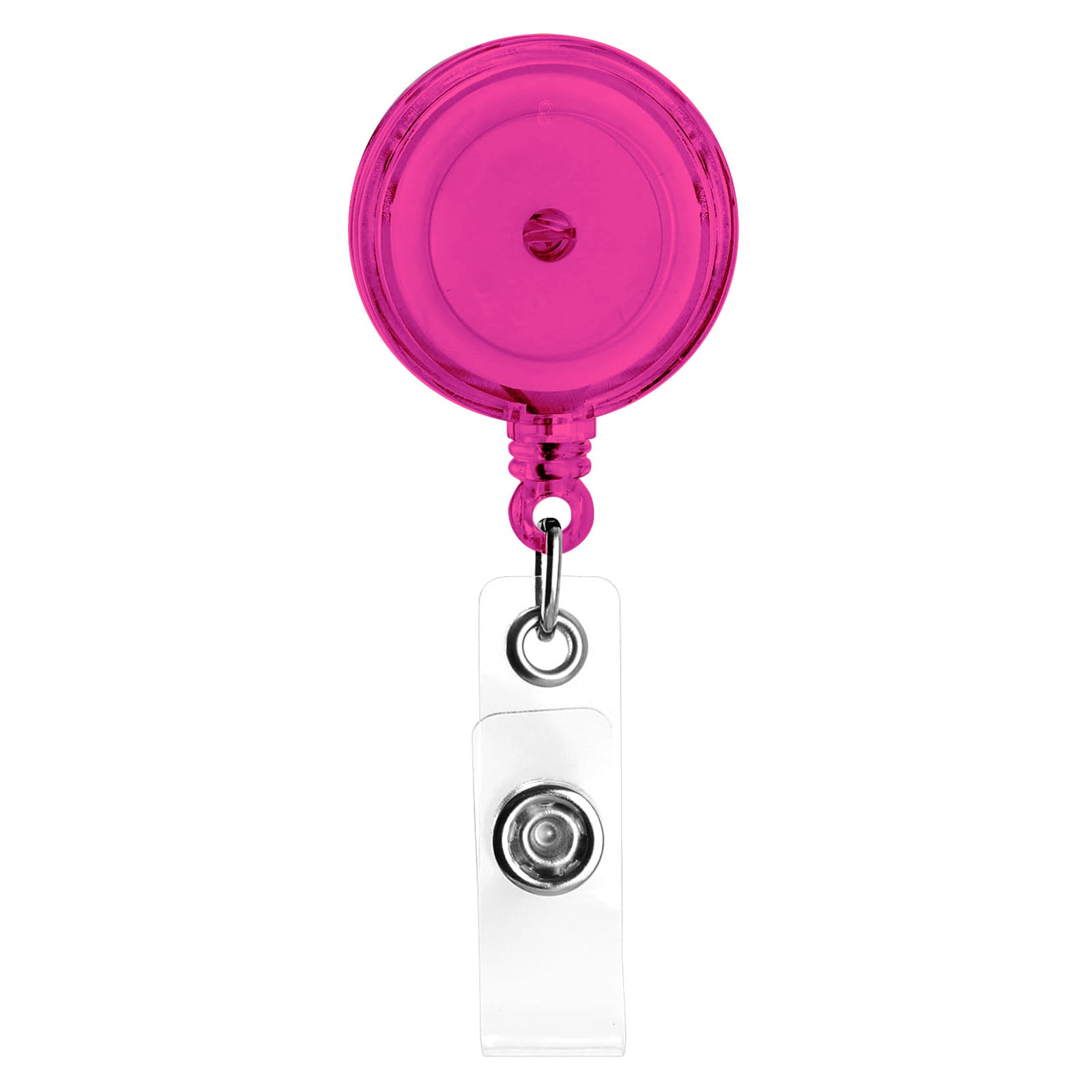 Wholesale Color Semi Transparent High Elasticity Badge Scroll with Retractable Plastic Keychain