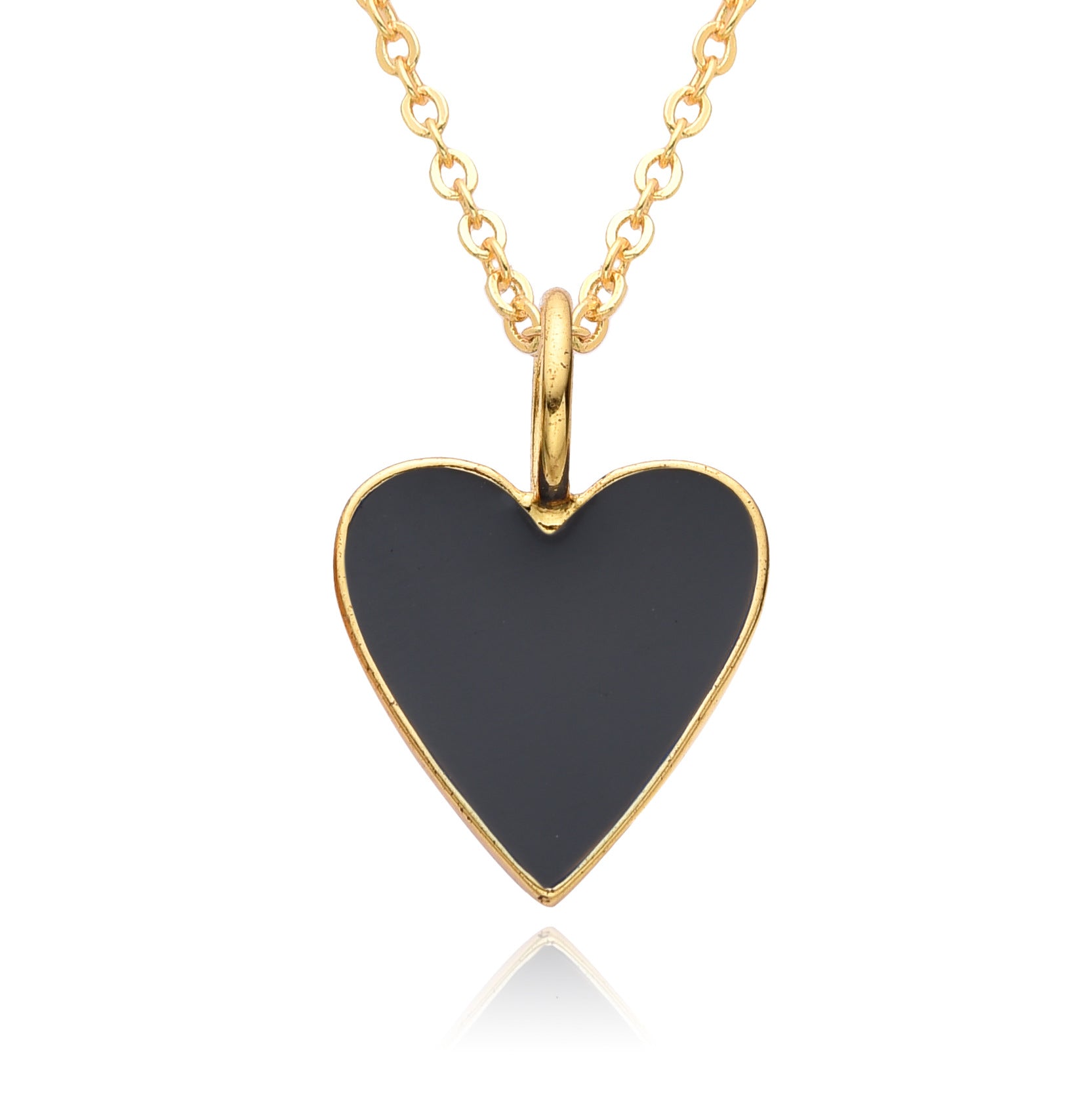 Wholesale Valentine's Day Love Oil Dripping Copper Plated 14K Real Gold Necklace