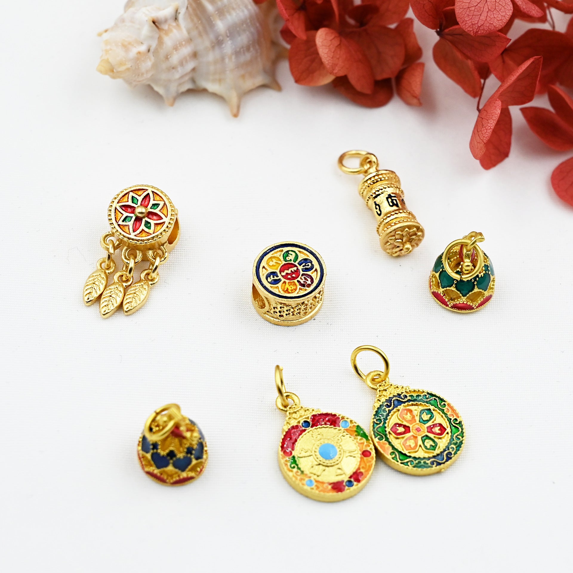 Bobas de aleación de pendientes al por mayor 5pcs/paquete