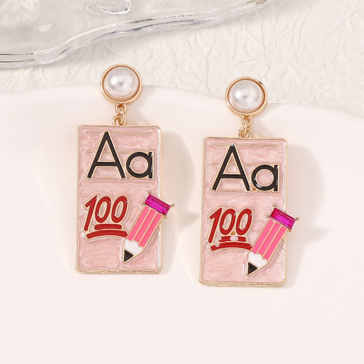 Wholesale of Diamond Alloy Earrings for Starting School Season Books