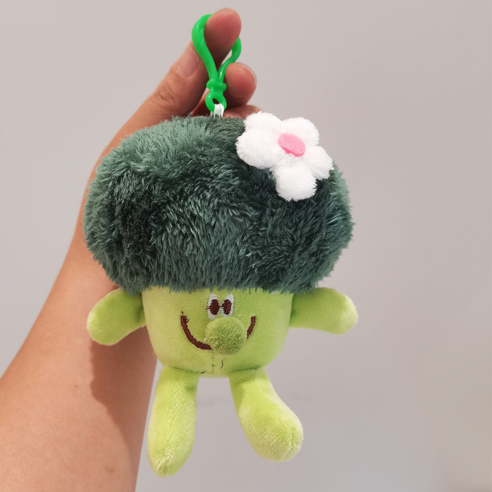 Wholesale Cute Vegetable Wool Felt Bag Accessories Broccoli Keychain
