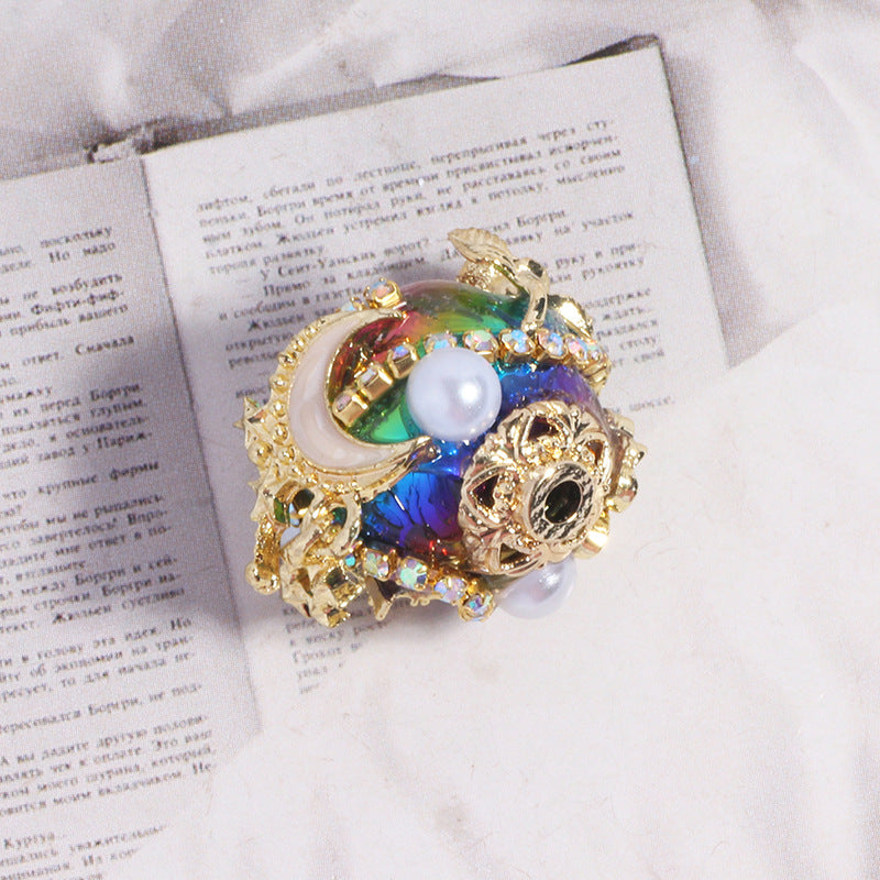 Wholesale 5pcs/pack Heavy Industry Creative Diamond Ball Loose Beads DIY