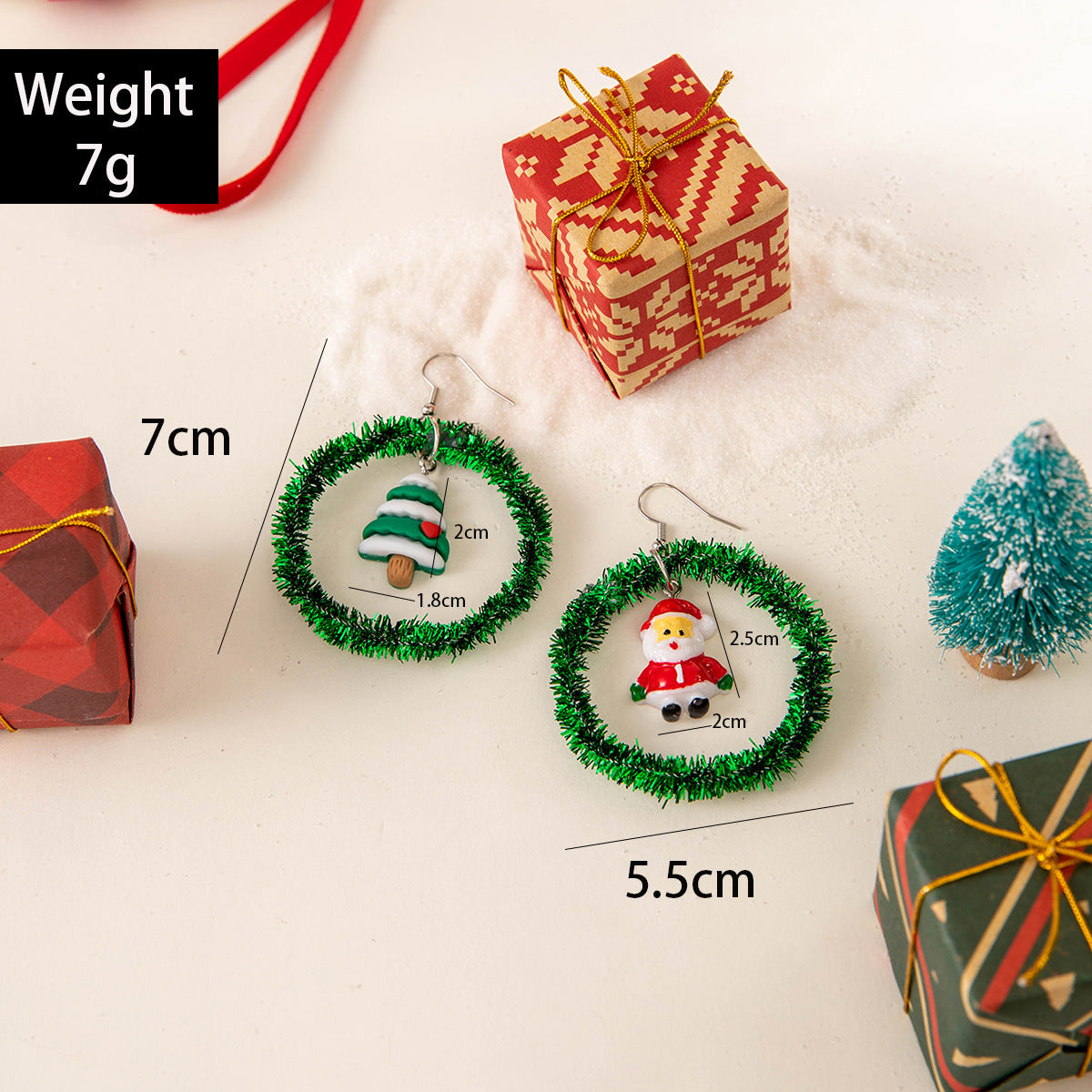Wholesale Christmas tree bow earrings bell Christmas earrings