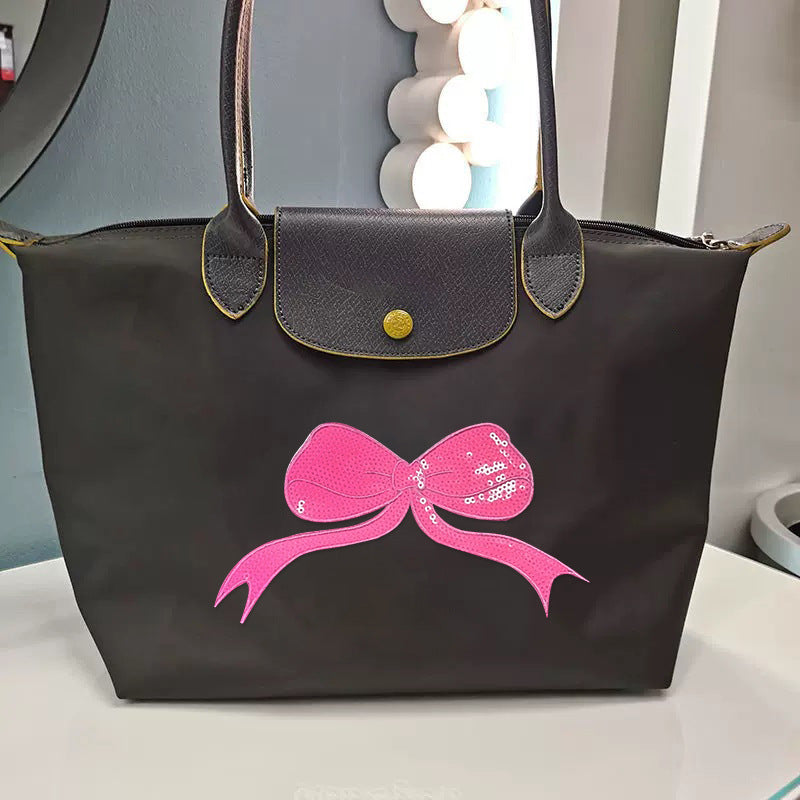 Wholesale Bow embroidery  fabric appliqué  sequins