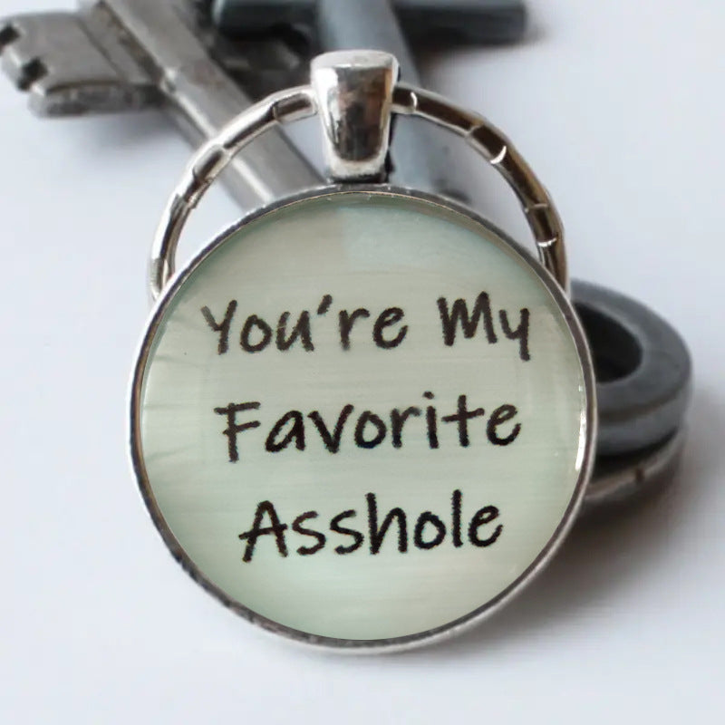 Wholesale Inspirational Phrases Time Gem Metal Keychain