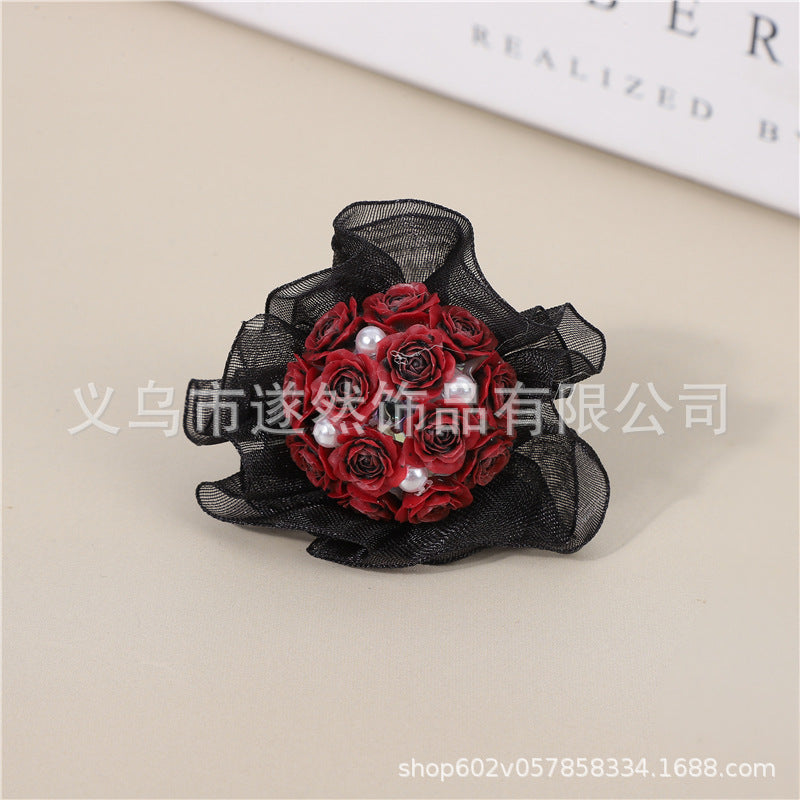 Wholesale 6pcs Heavy Industry Handmade Beads and Diamonds High-grade Luminous Bouquet DIY Jewelry Accessories